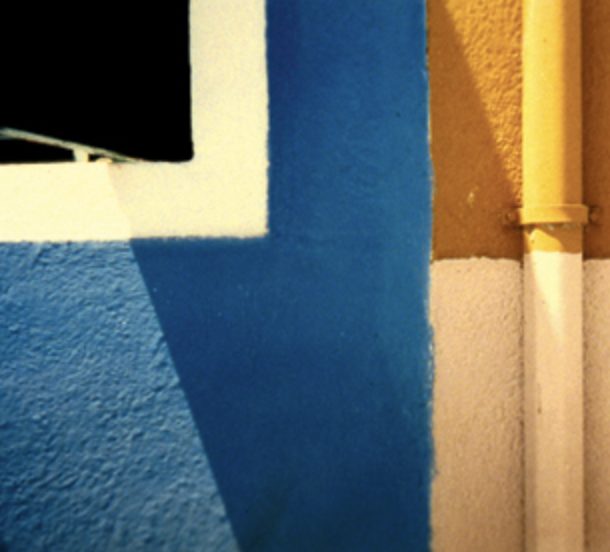 c-print color photo close-up of outside of houses in burano italy